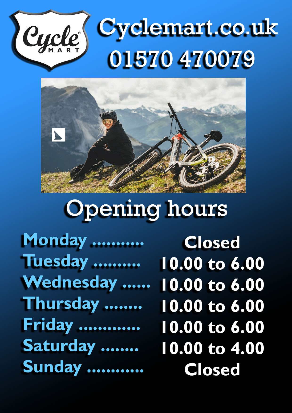 Shop Info Opening hours